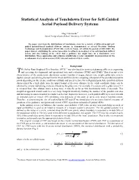Statistical Analysis of Touchdown Error for Self-Guided Aerial Payload Delivery Systems