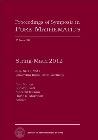 String-Math 2012