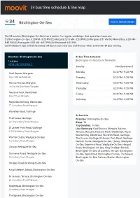34 Bus Time Schedule & Line Route