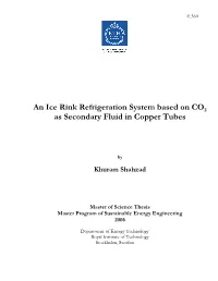 An Ice Rink Refrigeration System Based on CO2 As Secondary Fluid in Copper Tubes