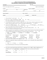 Application-Carpenter-Millwright-Floor Layer-Lather-Piledriver- Cabinetmaker Apprenticeship Program