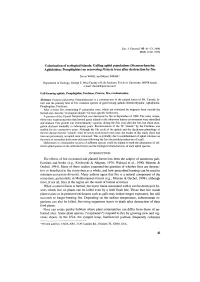 Colonization of Ecological Islands: Galling Aphid Populations (Sternorrhyncha: Aphidoidea: Pemphigidae) on Recoveringpistacia Trees After Destruction by Fire