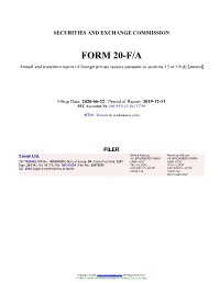 Cosan Ltd. Form 20-F/A Filed 2020-06-22