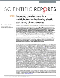 Counting the Electrons in a Multiphoton Ionization by Elastic Scattering of Microwaves Received: 10 November 2017 A