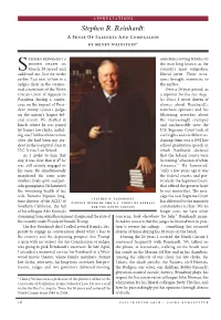 Stephen R. Reinhardt: a Sense of Fairness and Compassion by HENRY WEINSTEIN*