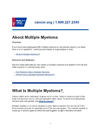 What Is Multiple Myeloma?