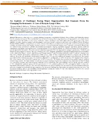 An Analysis of Challenges Facing Major Supermarkets That Emanate from the Changing Environment: a Case of Kenyan Large Cities