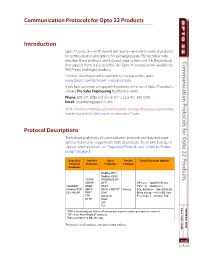 Communication Protocols for Opto 22 Products C O Mmunication