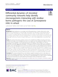 Differential Dynamics of Microbial Community Networks Help Identify