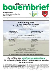 Dithmarscher Mitteilungsblatt Des Kreisbauernverbandes Dithmarschen