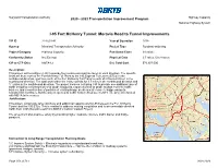 I-95 Fort Mchenry Tunnel: Moravia Road to Tunnel Improvements