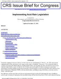 Implementing Acid Rain Legislation - NLE
