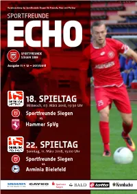 SFS Vs. Hammer Spvg Und SFS Vs. Arminia