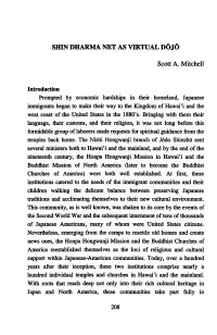 SHIN DHARMA NET AS VIRTUAL DÖJÖ Scott A. Mitchell Introduction