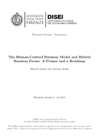 The Human-Centred Business Model and Hybrid Business Forms: a Primer and a Roadmap