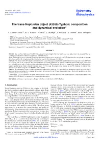The Trans-Neptunian Object (42355) Typhon: Composition and Dynamical Evolution*