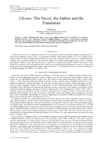 Ulysses: the Novel, the Author and the Translators