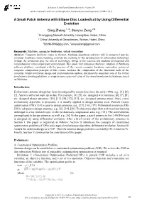 A Small Patch Antenna with Ellipse Disc Loaded/Cut by Using Differential Evolution