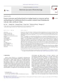 Arsenic Tolerance and Bioleaching from Realgar Based on Response Surface Methodology by Acidithiobacillus Ferrooxidans Isolated
