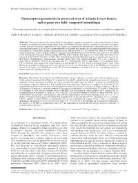 Hymenoptera Parasitoids in Protected Area of Atlantic Forest Biomes and Organic Rice Field: Compared Assemblages