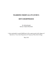 Married Mortals in Ovid's Metamorphoses