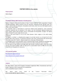 PARTNER FORM for the Website