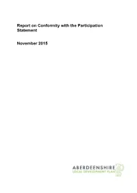 Report on Conformity with the Participation Statement November