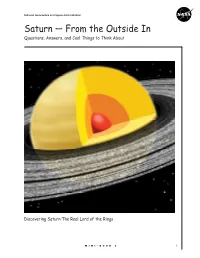 Saturn — from the Outside In