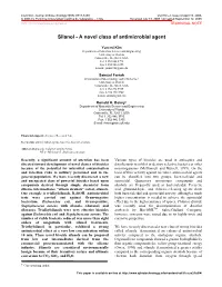 Silanol - a Novel Class of Antimicrobial Agent