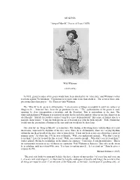 ANALYSIS “Song of Myself,” Leaves of Grass (1855) Walt Whitman