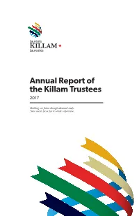 Annual Report of the Killam Trustees 2017