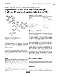 Crystal Structure of Ethyl 1-(4-Fluorophenyl)-4-Phenyl-1H