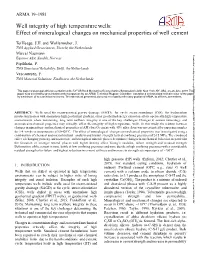 Effect of Mineralogical Changes on Mechanical Properties of Well Cement
