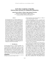 On the Time Complexity of Algorithm Selection Hyper-Heuristics for Multimodal Optimisation