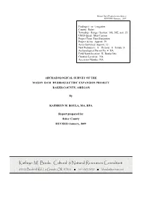 Study Plan 7 Archaeological Survey Draft Report
