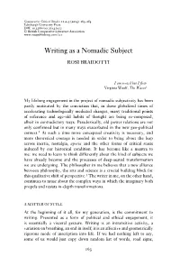 Writing As a Nomadic Subject