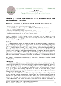 Basidiomycota): New Species and Range Extensions