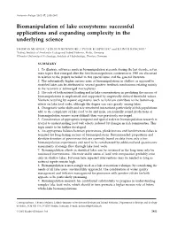 Biomanipulation of Lake Ecosystems: Successful Applications and Expanding Complexity in the Underlying Science