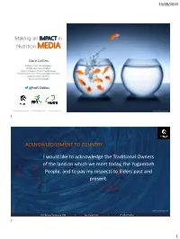 Making an IMPACT in Nutrition MEDIA