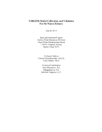 Txblend Model Calibration and Validation for the Nueces Estuary