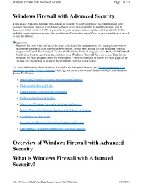 Windows Firewall with Advanced Security Page 1 of 115