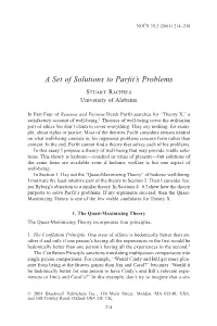 A Set of Solutions to Parfit's Problems