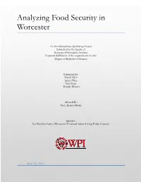 Analyzing Food Security in Worcester