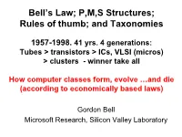 Bell's Law of Computer Classes