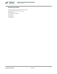 Joe Brainard Letters