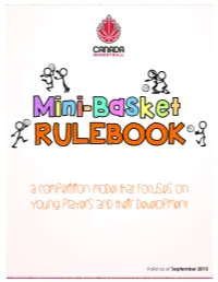 Mini-Basket Rules Version 1.0 2015