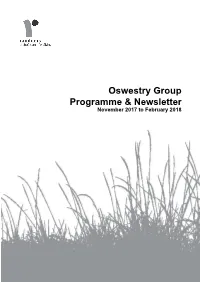 Oswestry Group Programme & Newsletter