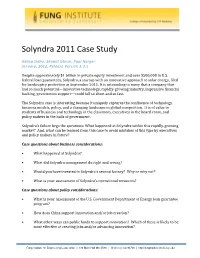 Solyndra 2011 Case Study