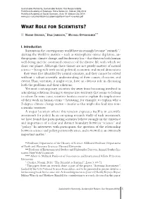 What Role for Scientists?