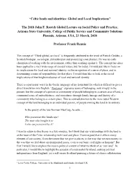 Celtic Lands and Identities: Global and Local Implications”